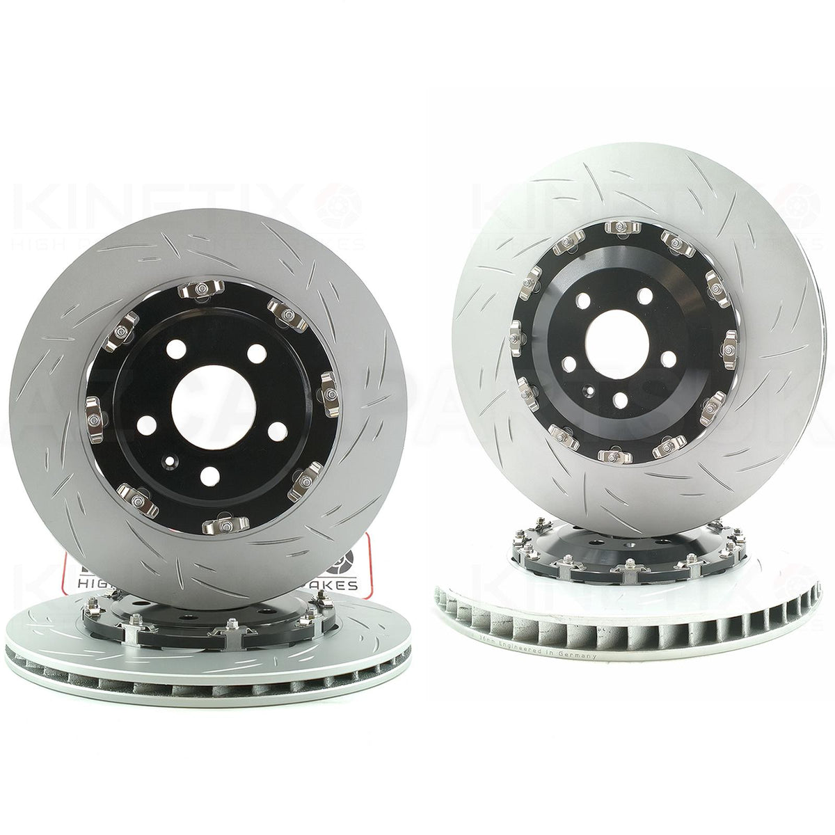 FOR AUDI S4 S5 SQ5 FRONT REAR TWO PIECE FLOATING BRAKE DISCS RACING PADS 375/330