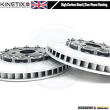 FOR AUDI RS3 8Y 2021- FRONT TWO PIECE FLOATING BRAKE DISCS XTRA PADS 375mm