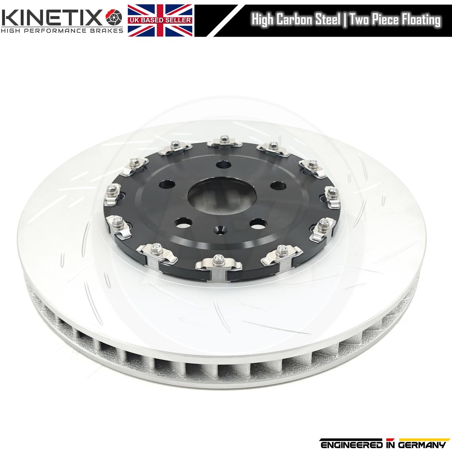 FOR AUDI RS3 8Y 2021- TWO PIECE FLOATING FRONT BRAKE DISCS PAIR 357mm X 34mm 4M0615301BJ
