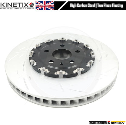 FOR AUDI RS3 8Y 2021- TWO PIECE FLOATING FRONT BRAKE DISCS PAIR 357mm X 34mm 4M0615301BJ