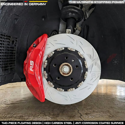 FOR AUDI RS3 8Y RSQ3 FORMENTOR TWO-PIECE FLOATING FRONT BRAKE DISCS CERAMIC PADS