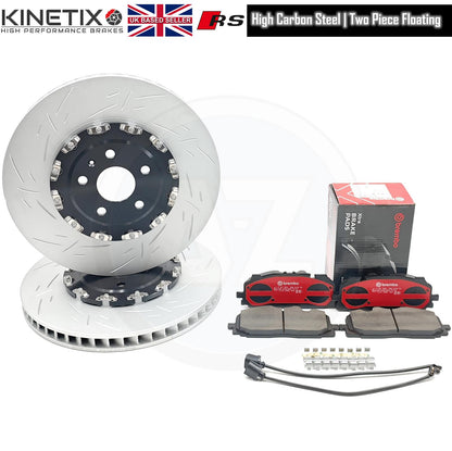 FOR AUDI RS3 8Y 2021- TWO PIECE FLOATING FRONT BRAKE DISCS BREMBO PADS & SENSOR 375mm X 34mm 4M0615301BJ / 4M0 615 301 BJ