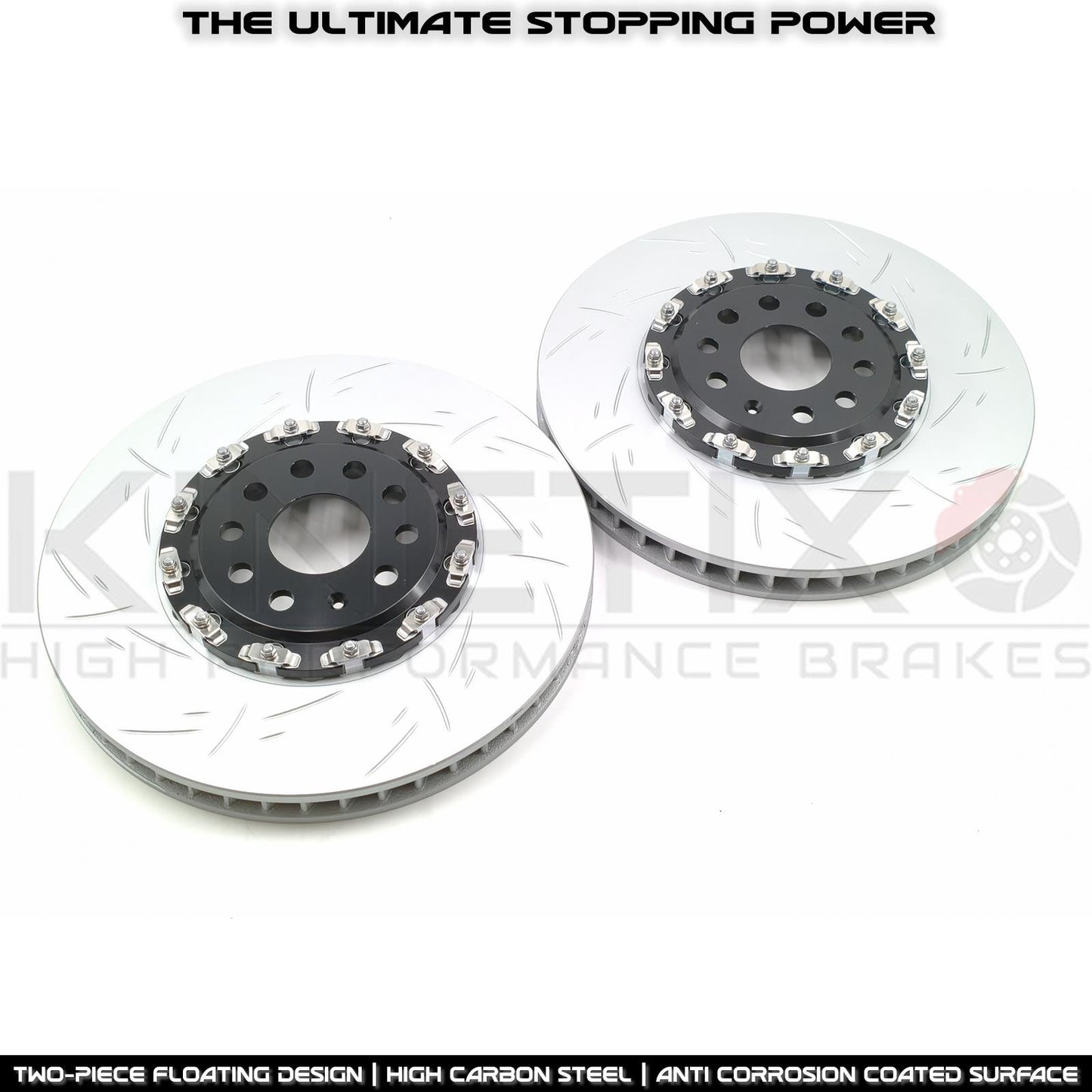 FOR VW ARTEON R GOLF R TIGUAN R 2.0 R GROOVED TWO PIECE FLOATING FRONT BRAKE DISCS BREMBO PADS & WEAR WIRE SENSOR LEAD 357mm X 34mm 5WA615301J / 5WA615301A