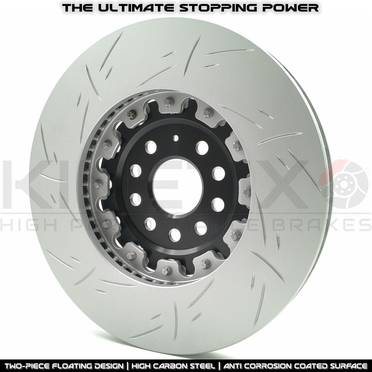 FOR CUPRA FORMENTOR 2020- GROOVED TWO PIECE FLOATING FRONT BRAKE DISCS BREMBO PADS SENSOR 357mm X 34mm