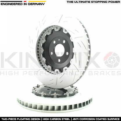 FOR AUDI S6 S7 S8 SQ7 SQ8 VW TOUAREG R TWO-PIECE FLOATING FRONT BRAKE DISCS CERAMIC PERFORMANCE BRAKE PADS & WEAR WIRE SENSOR LEADS 400mm X 38mm