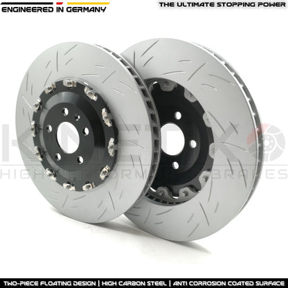 FITS AUDI SQ7 SQ8 E-TRON VW TOUAREG R 3.0 R TWO PIECE FLOATING FRONT BRAKE DISCS PAIR 400mm X 38mm