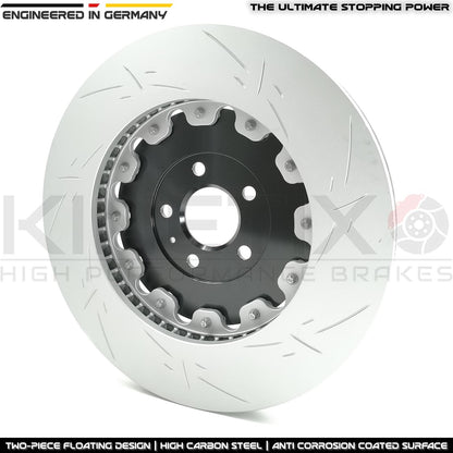 FOR AUDI S6 S7 S8 FRONT 2 PIECE FLOATING BRAKE DISCS CERAMIC PADS SENSORS 400mm
