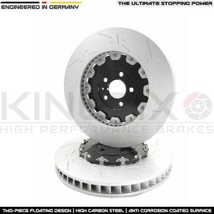 FOR AUDI S6 S7 S8 FRONT 2 PIECE FLOATING BRAKE DISCS BREMBO PADS SENSORS 400mm