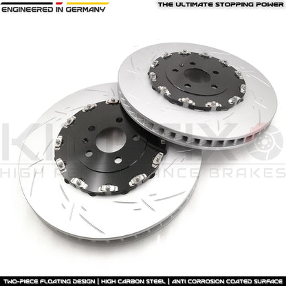 FOR AUDI S6 S7 S8 FRONT 2 PIECE FLOATING BRAKE DISCS BREMBO PADS SENSORS 400mm