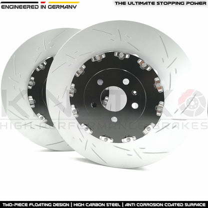 FOR AUDI S6 S7 S8 FRONT 2 PIECE FLOATING BRAKE DISCS BREMBO PADS SENSORS 400mm