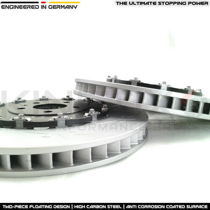 FOR AUDI S6 S7 S8 FRONT 2 PIECE FLOATING BRAKE DISCS BREMBO PADS SENSORS 400mm