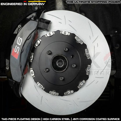FOR AUDI S6 S7 S8 FRONT 2 PIECE FLOATING BRAKE DISCS BREMBO PADS SENSORS 400mm
