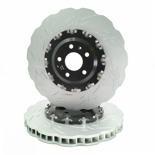 FOR AUDI RS6 C7 RS7 4G TWO PIECE FLOATING FRONT BRAKE DISCS PAIR 390mm X 36mm
