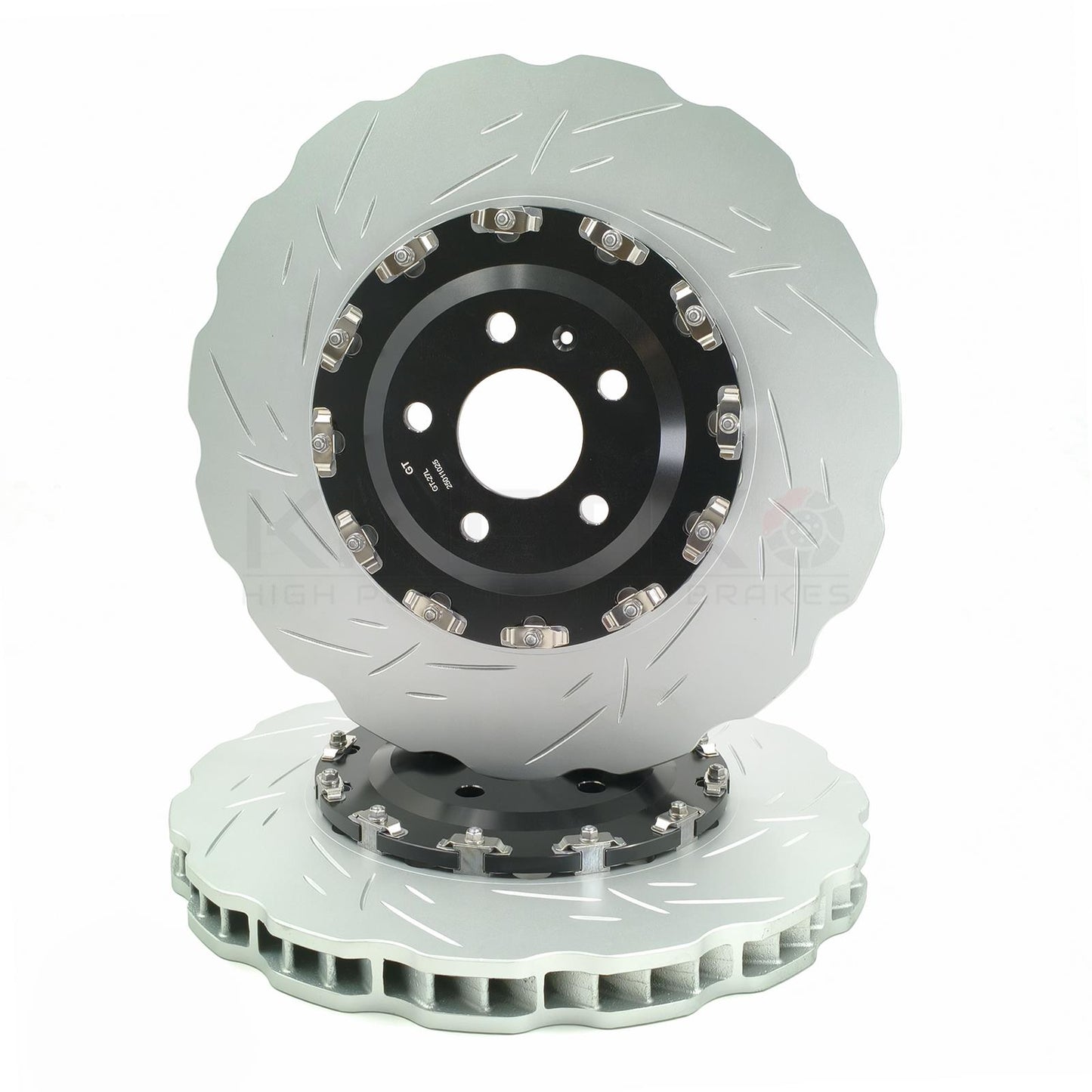 FOR AUDI RS6 C7 RS7 4G TWO PIECE FLOATING FRONT BRAKE DISCS BREMBO PADS 390mm