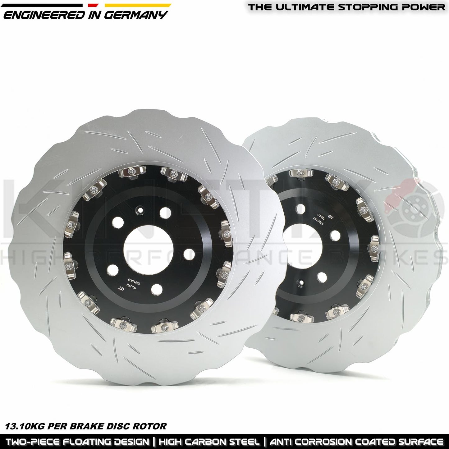 FOR AUDI RS6 C7 RS7 4G TWO PIECE FLOATING FRONT BRAKE DISCS BREMBO PADS 390mm