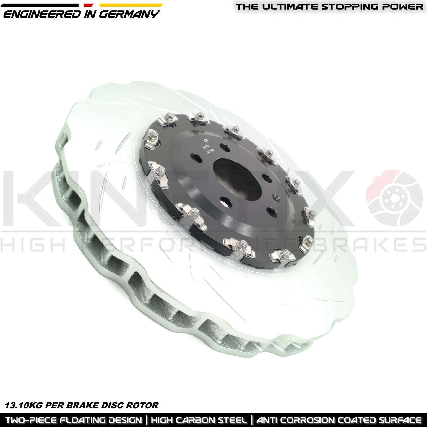 FOR AUDI RS6 C7 RS7 4G TWO PIECE FLOATING FRONT BRAKE DISCS BREMBO PADS 390mm