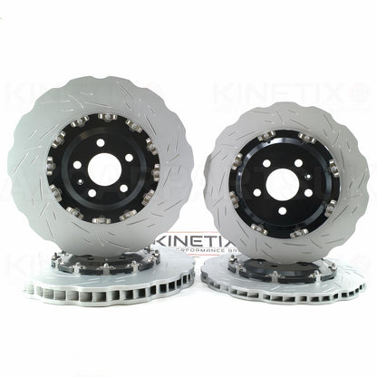 FOR AUDI RS6 C7 (2013-2018) TWO PIECE FLOATING FRONT REAR PERFORMANCE BRAKE DISCS BREMBO PADS & WEAR WIRE SENSOR LEADS 390mm X 36mm / 356mm X 22mm 4G0615301AH | 4G0615301E | 4G0615601 | 4G0615301 | 4G0615601E