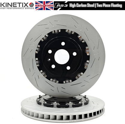 FOR AUDI RS3 8V 2015-2020 FRONT 2 PIECE FLOATING BRAKE DISCS BREMBO PADS 370mm