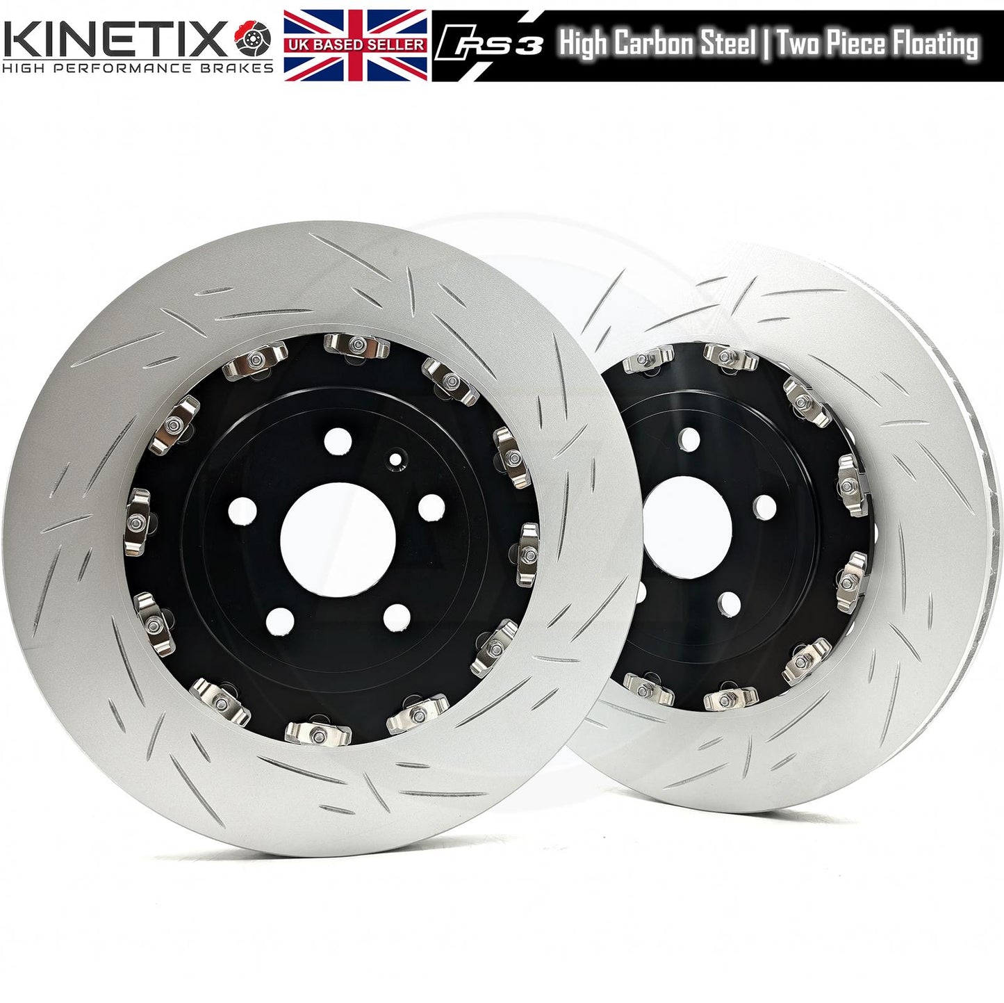 FOR AUDI RS3 8V 15-20 FRONT 2 PIECE FLOATING BRAKE DISCS 370mm 80V615301C/S/P