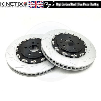 FOR AUDI RS3 8V 2015-2020 FRONT 2 PIECE FLOATING BRAKE DISCS BREMBO PADS 370mm
