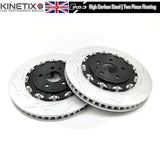 FOR AUDI RS3 8V 15-20 FRONT TWO PIECE FLOATING BRAKE DISCS CERAMIC PADS 370mm