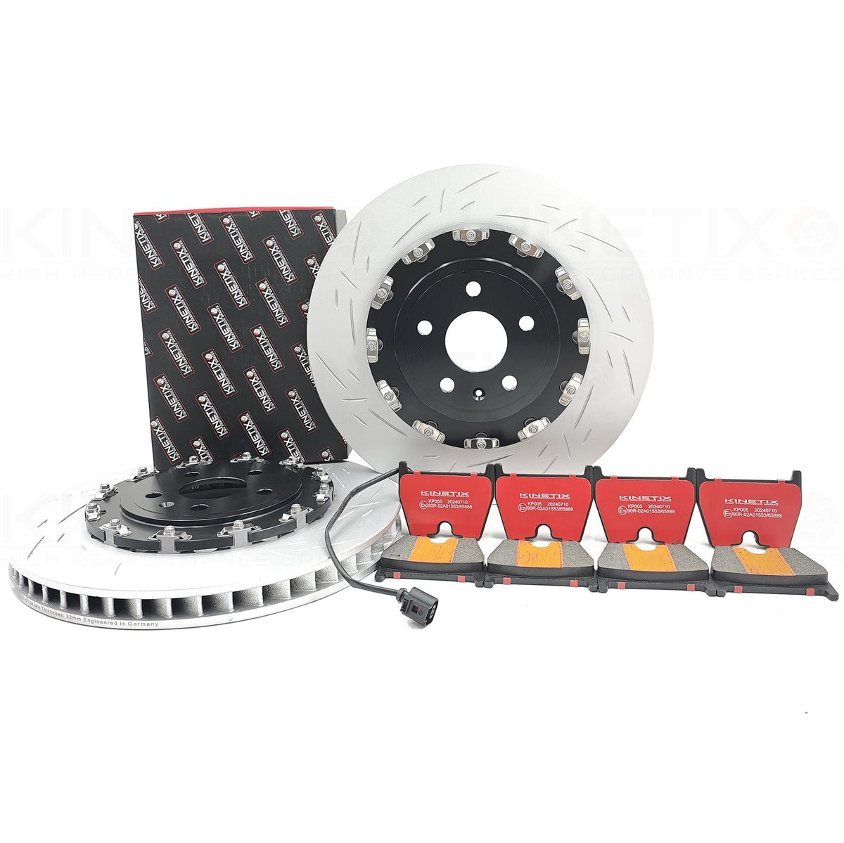 FOR AUDI RS3 8V 15-20 FRONT TWO PIECE FLOATING BRAKE DISCS CERAMIC PADS 370mm