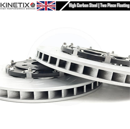 FOR ABARTH 500 595 695 COMPETIZIONE 2 PIECE FLOATING BRAKE DISCS PADS 305m X 28M