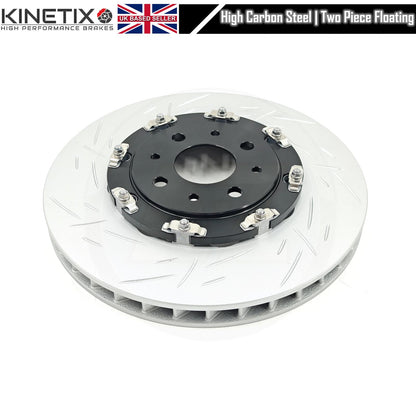 FOR ABARTH 500 595 695 COMPETIZIONE 2 PIECE FLOATING BRAKE DISCS PADS 305m X 28M