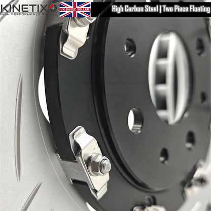 FOR ABARTH 500 595 695 COMPETIZIONE 2 PIECE FLOATING BRAKE DISCS PADS 305m X 28M