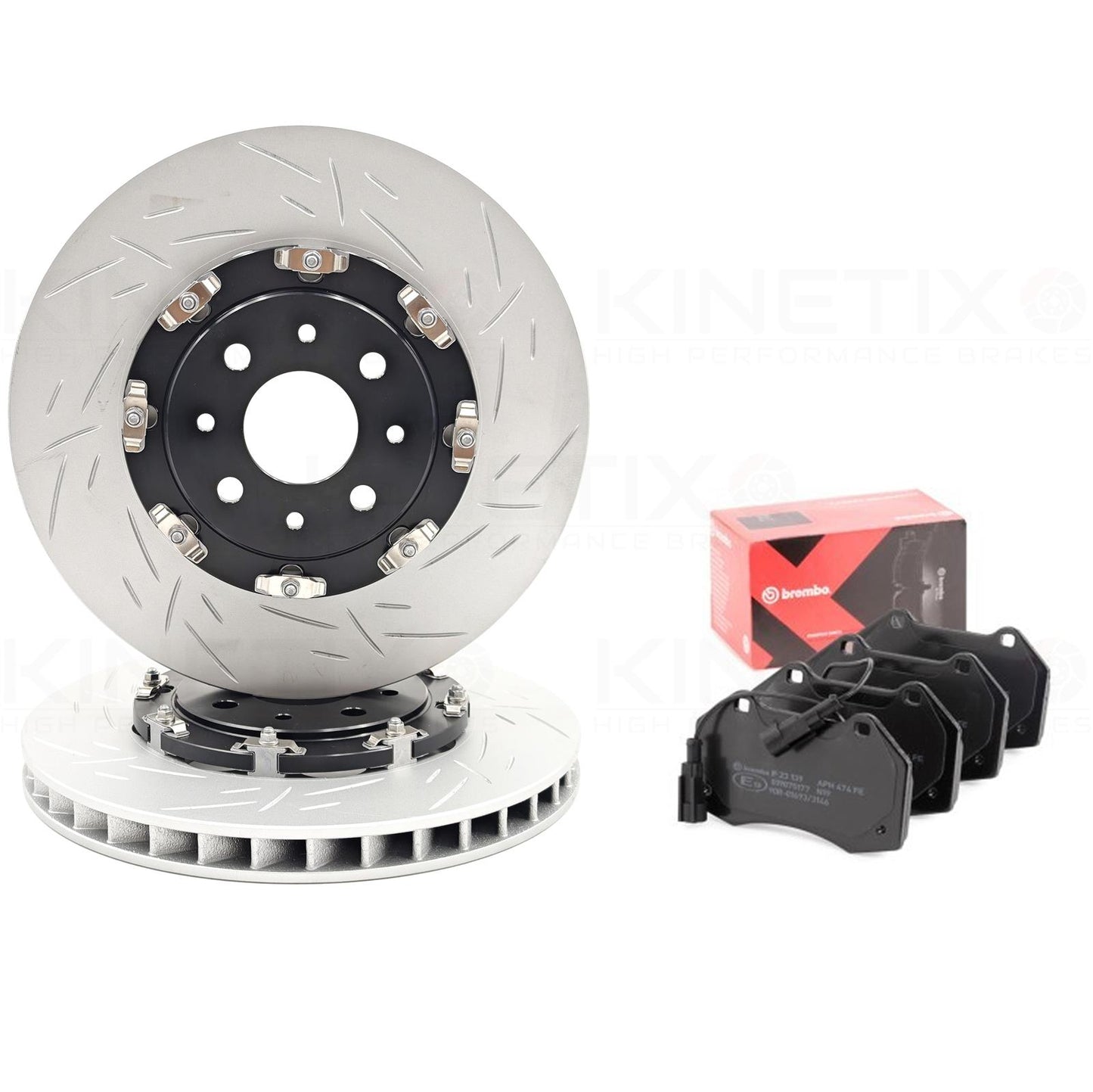 FOR ABARTH 500 595 695 COMPETIZIONE TWO PIECE FLOATING BRAKE DISCS PADS 305mm