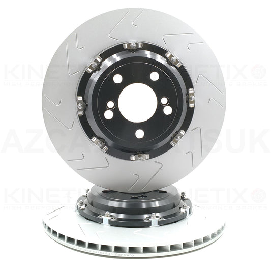 FOR BMW M2 F87 COMPETITION 2015-2021 REAR TWO PIECE FLOATING PERFORMANCE BRAKE DISCS PAIR 370mm X 24mm