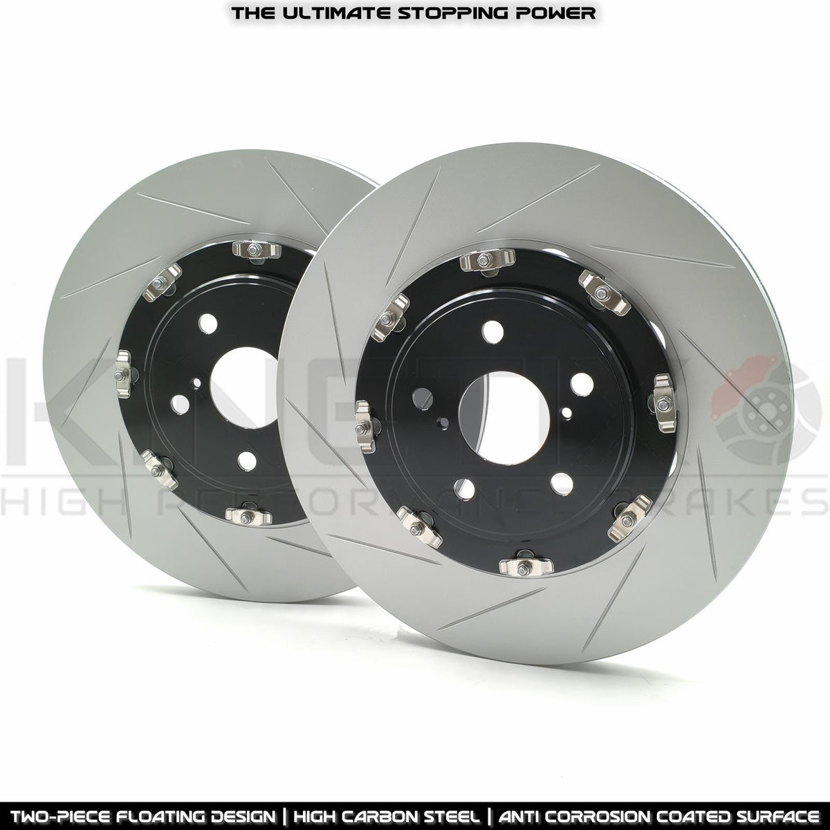 FOR TOYOTA YARIS 1.6 GR 2020- TWO PIECE FLOATING FRONT BRAKE DISCS CERAMIC PADS