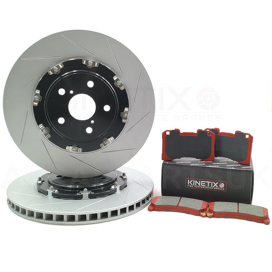 FOR TOYOTA YARIS 1.6 GR 2020- TWO PIECE FLOATING FRONT BRAKE DISCS CERAMIC PADS