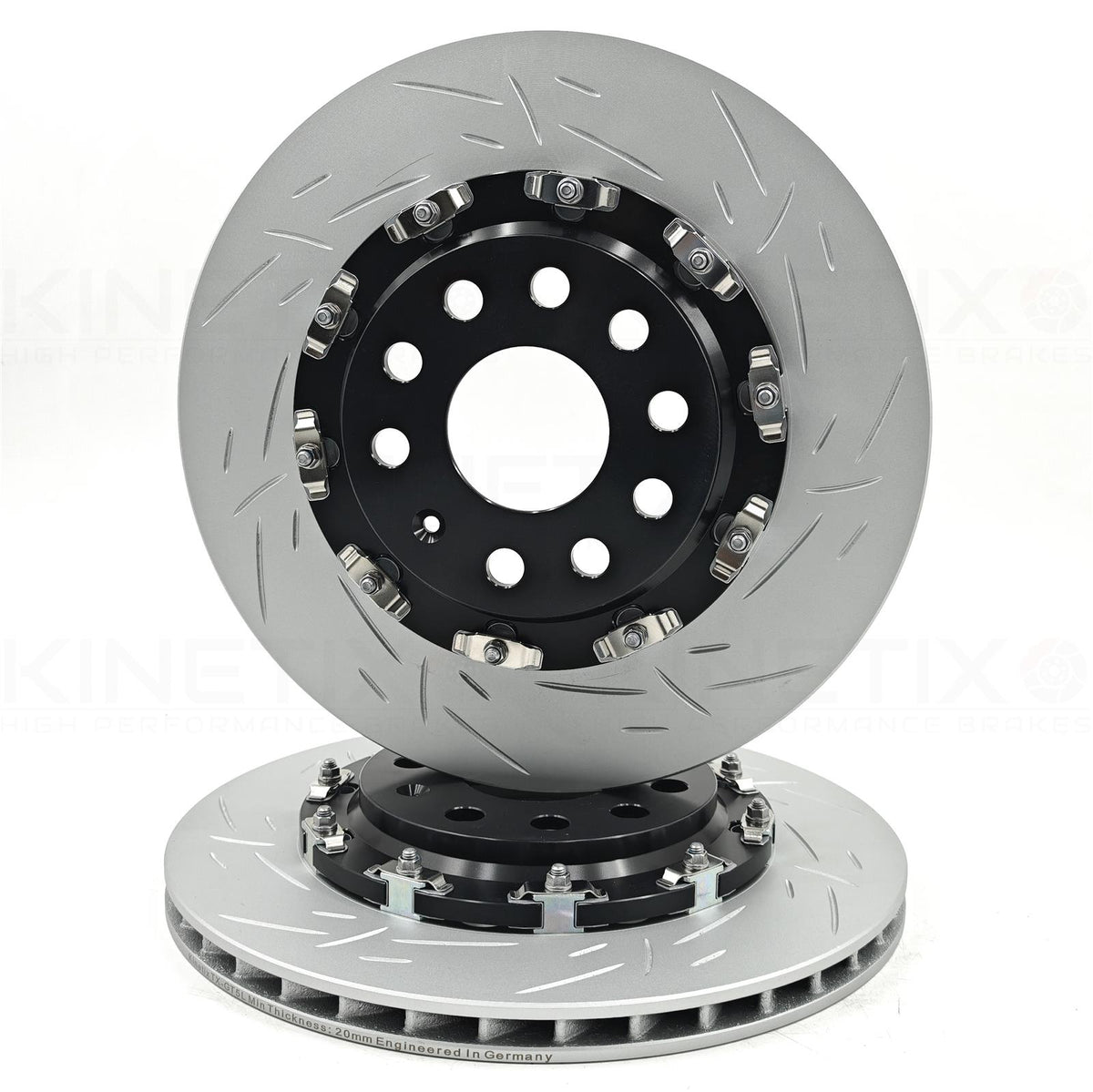 FOR VW ARTEON R TWO PIECE FLOATING REAR BRAKE DISCS RACING PADS 310m X 22mm