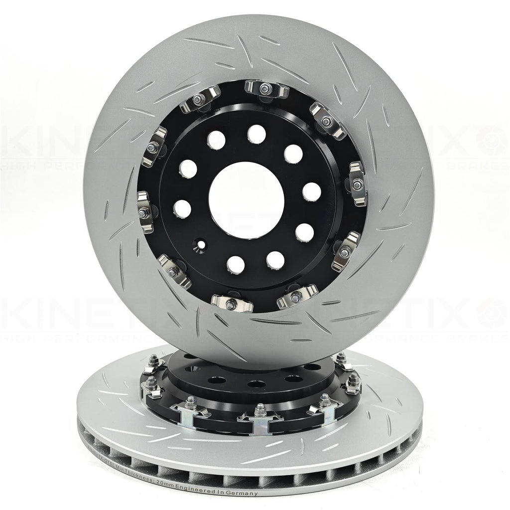FOR AUDI SEAT SKODA VW GROOVED TWO FLOATING REAR BRAKE DISCS PAIR 310mm X 22mm