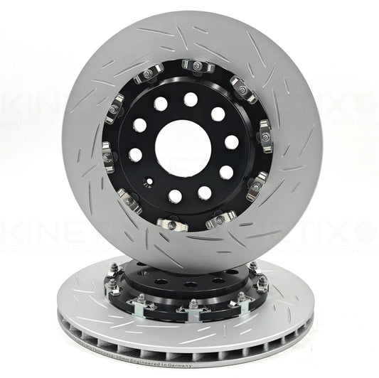 FOR SEAT LEON CUPRA REAR TWO PIECE FLOATING BRAKE DISCS PAIR 310mm X 22mm