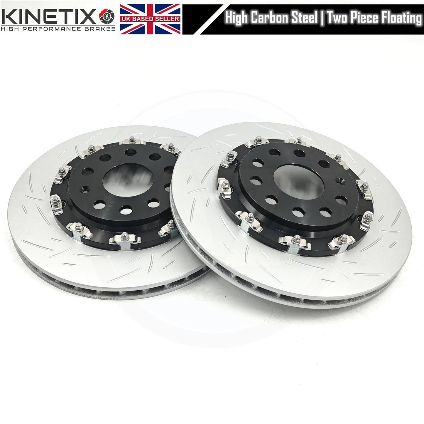 FOR VW GOLF R MK7/7.5 FRONT REAR TWO PIECE FLOATING BRAKE DISCS CERAMIC PADS