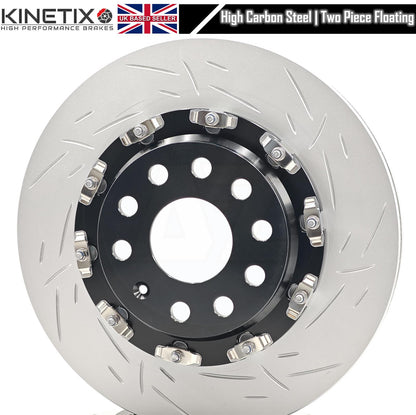 FOR VW GOLF GTI CLUBSPORT MK8 REAR 2 PIECE FLOATING BRAKE DISCS XTRA PADS 310m