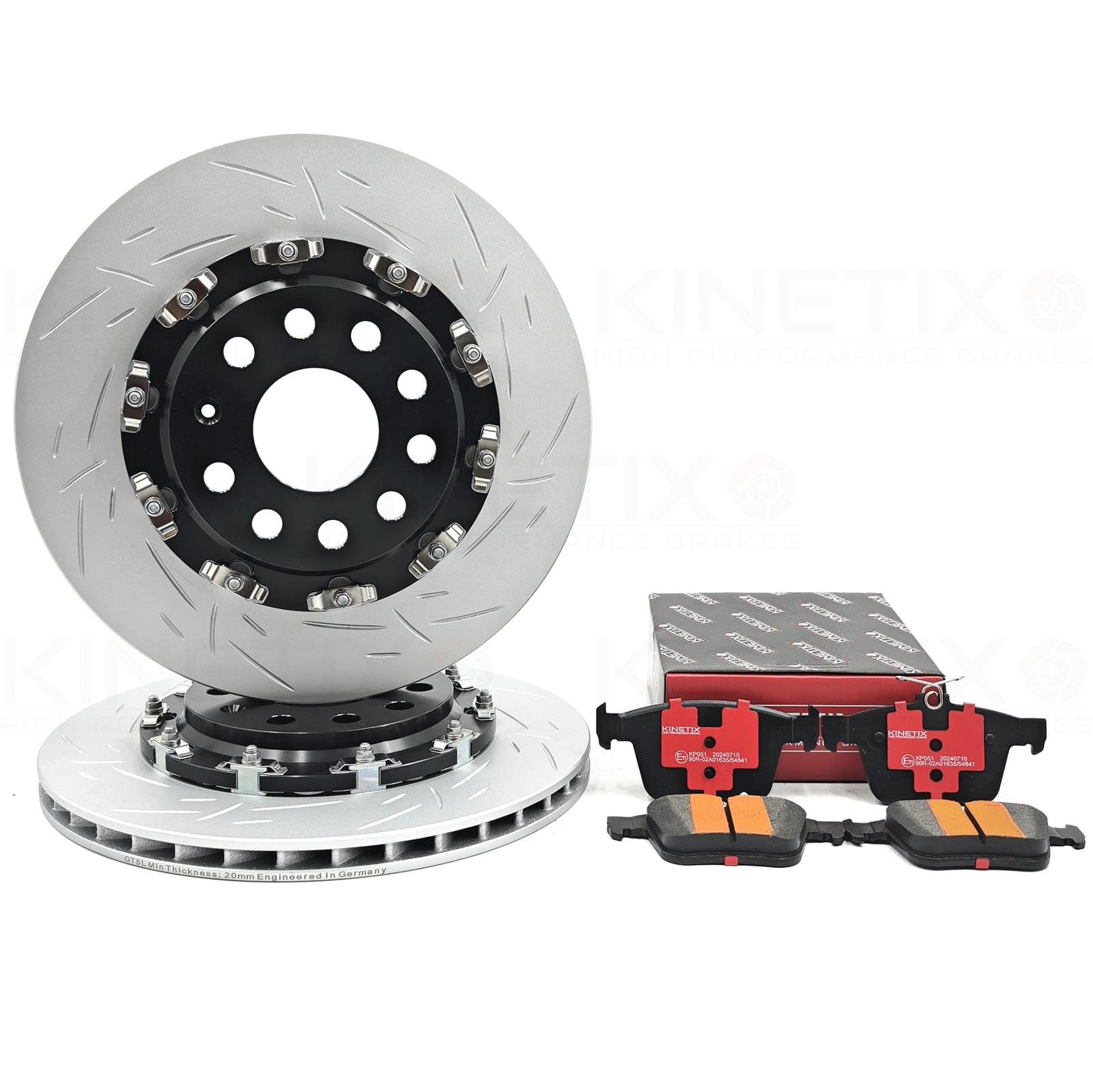 FOR SEAT LEON CUPRA TWO PIECE FLOATING REAR BRAKE DISCS RACING PADS 310m X 22mm
