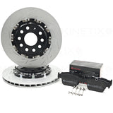 FOR VW GOLF GTI CLUBSPORT MK8 REAR 2 PIECE FLOATING BRAKE DISCS XTRA PADS 310m