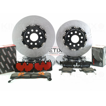 TWO PIECE FLOATING FRONT REAR BRAKE DISCS PADS & SENSOR FITS CUPRA LEON ATECA FORMENTOR 370mm 310mm FR/RR 8J0615301K | 8J0615301E | 8J0615301F | 8J0 615 301 K | 8J0 615 301 E | 8J0 615 301 F