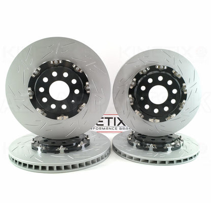 TWO PIECE FLOATING FRONT REAR BRAKE DISCS PADS FOR VW GOLF R32 MK5 PASSAT R36