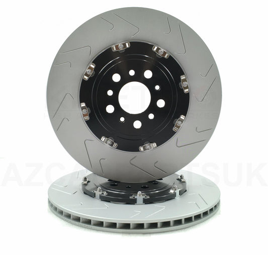 BMW M3 G80 G81 M4 G82 G83 GROOVED REAR TWO-PIECE FLOATING BRAKE DISCS PAIR 370mm X 24mm 34208093729 | 34207889663 | 34208093730 | 34207889664