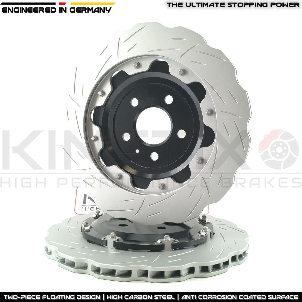 FOR AUDI RS6 C7 (2013-2018) TWO PIECE FLOATING FRONT REAR PERFORMANCE BRAKE DISCS BREMBO PADS & WEAR WIRE SENSOR LEADS 390mm X 36mm / 356mm X 22mm 4G0615301AH | 4G0615301E | 4G0615601 | 4G0615301 | 4G0615601E