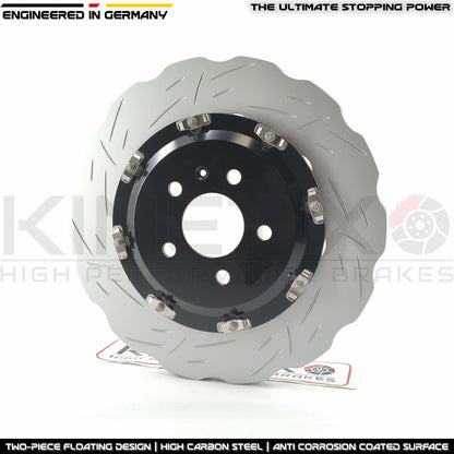 FOR AUDI RS6 C7 (2013-2018) TWO PIECE FLOATING FRONT REAR PERFORMANCE BRAKE DISCS CERAMIC RACING PADS & WEAR WIRE SENSOR LEADS 390mm X 36mm / 356mm X 22mm 4G0615301AH | 4G0615301E | 4G0615601 | 4G0615301 | 4G0615601E