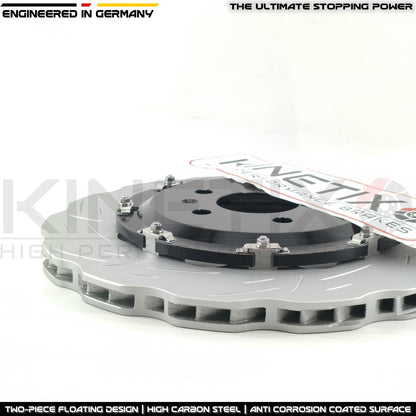 FOR AUDI RS6 C7 REAR TWO PIECE FLOATING BRAKE DISCS PAIR 356mm 4G0615601E