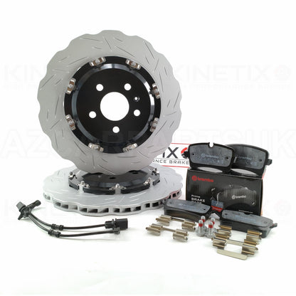 FOR AUDI RS6 C7 REAR TWO PIECE FLOATING BRAKE DISCS BREMBO PADS 356mm X 22mm 4G0615601E 2013-2018
