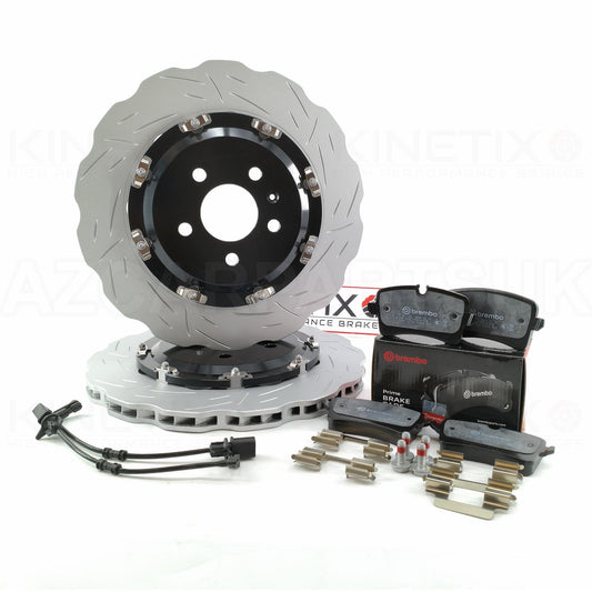 FOR AUDI RS6 C7 REAR TWO PIECE FLOATING BRAKE DISCS BREMBO PADS 356mm X 22mm 4G0615601E 2013-2018