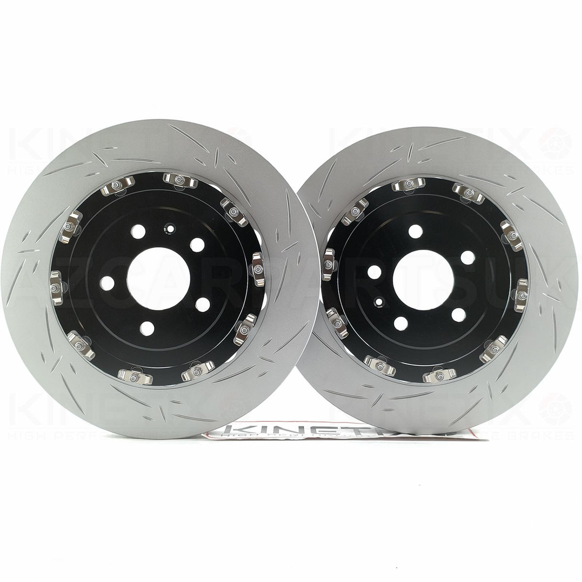 FOR AUDI R8 (2006-2024) 4.2 FSI / 5.2 FSI TWO-PIECE FLOATING REAR BRAKE DISCS CERAMIC RACING PADS & PARKING HAND BRAKE PADS (356mm X 32mm)