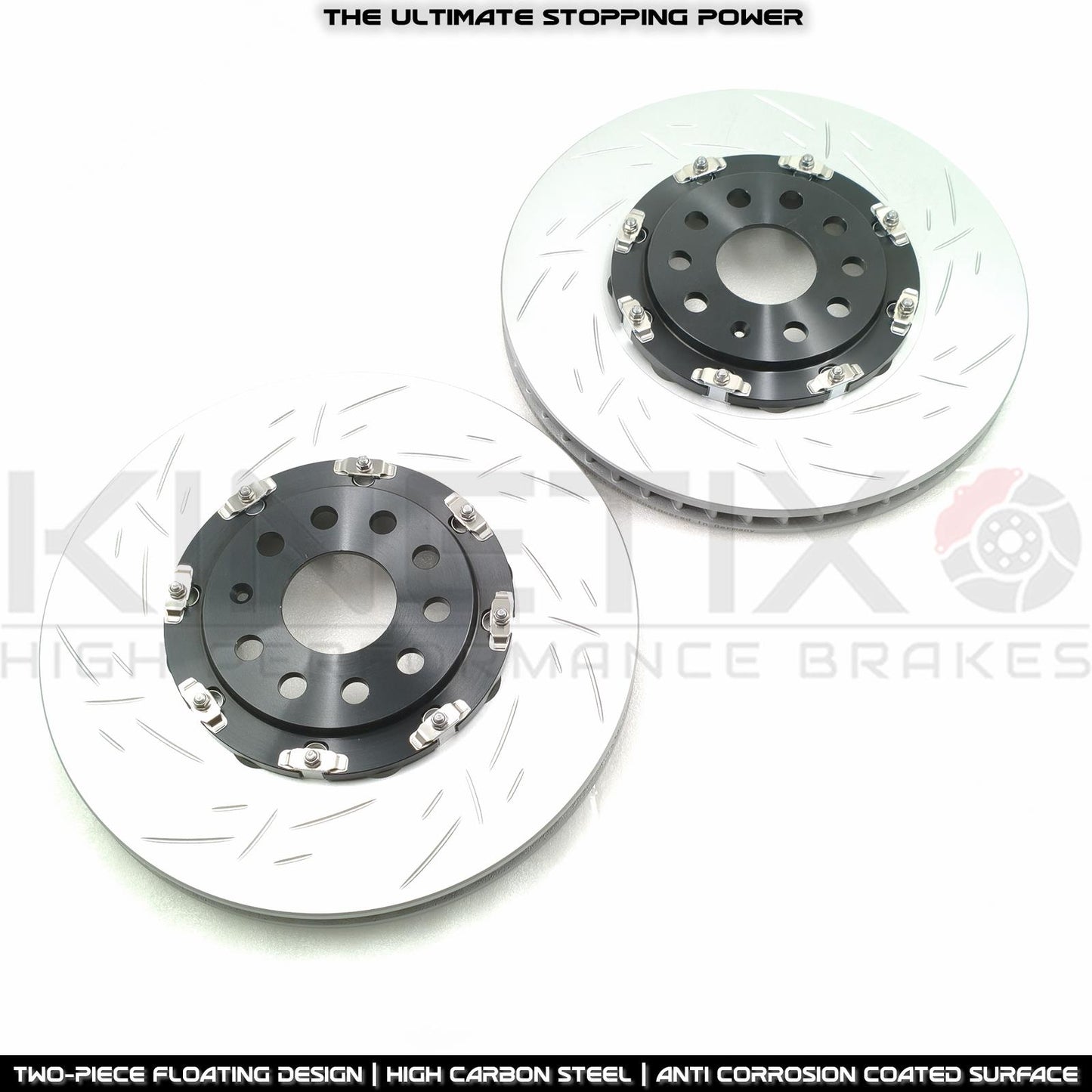MQB BIG BRAKE KIT 4 POT PORSCHE MACAN KINETIX AUDI S3 GOLF R R32 SEAT LEON CUPRA